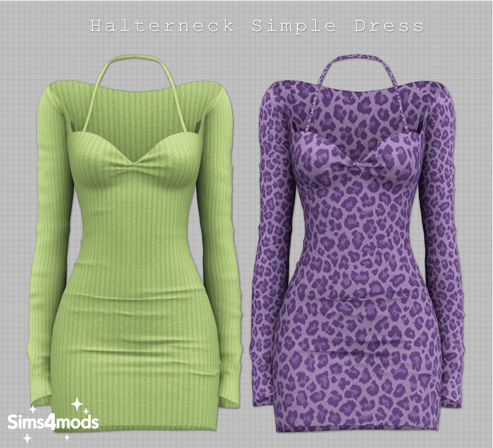 Скриншот мода Открытое платье Halterneck Simple Dress